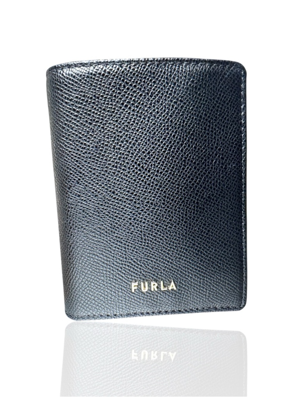 Furla Black Leather Compwct Wallet